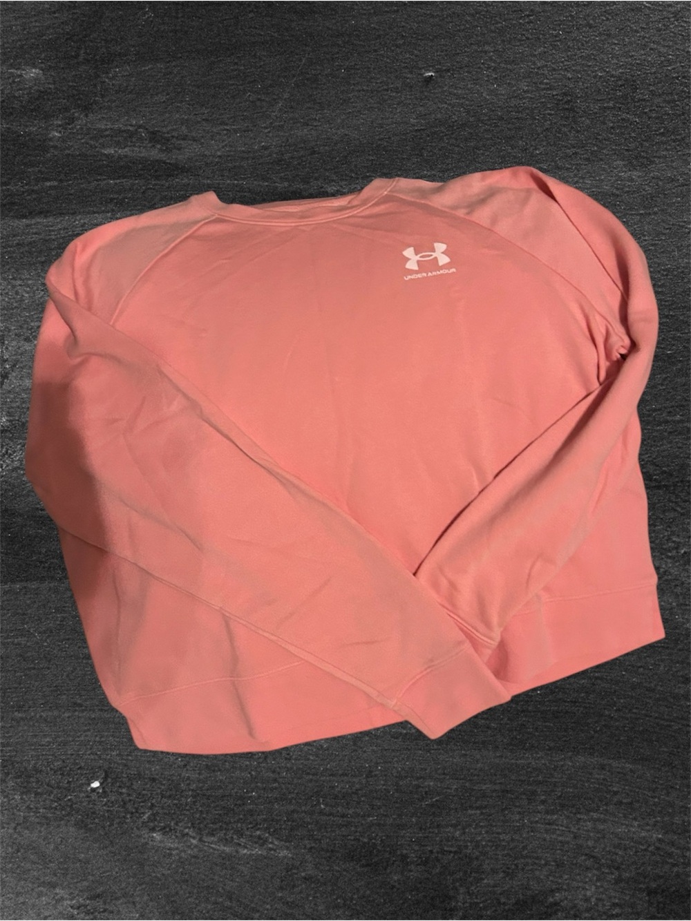 Under Armour Coral/Pink Crop Crewneck Sweatshirt